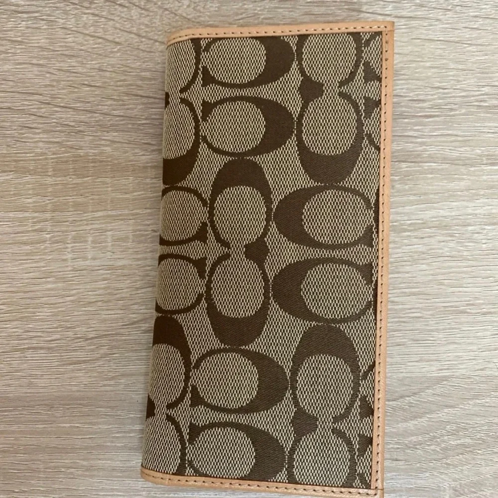 Coach Checkbook Monogram Wallet